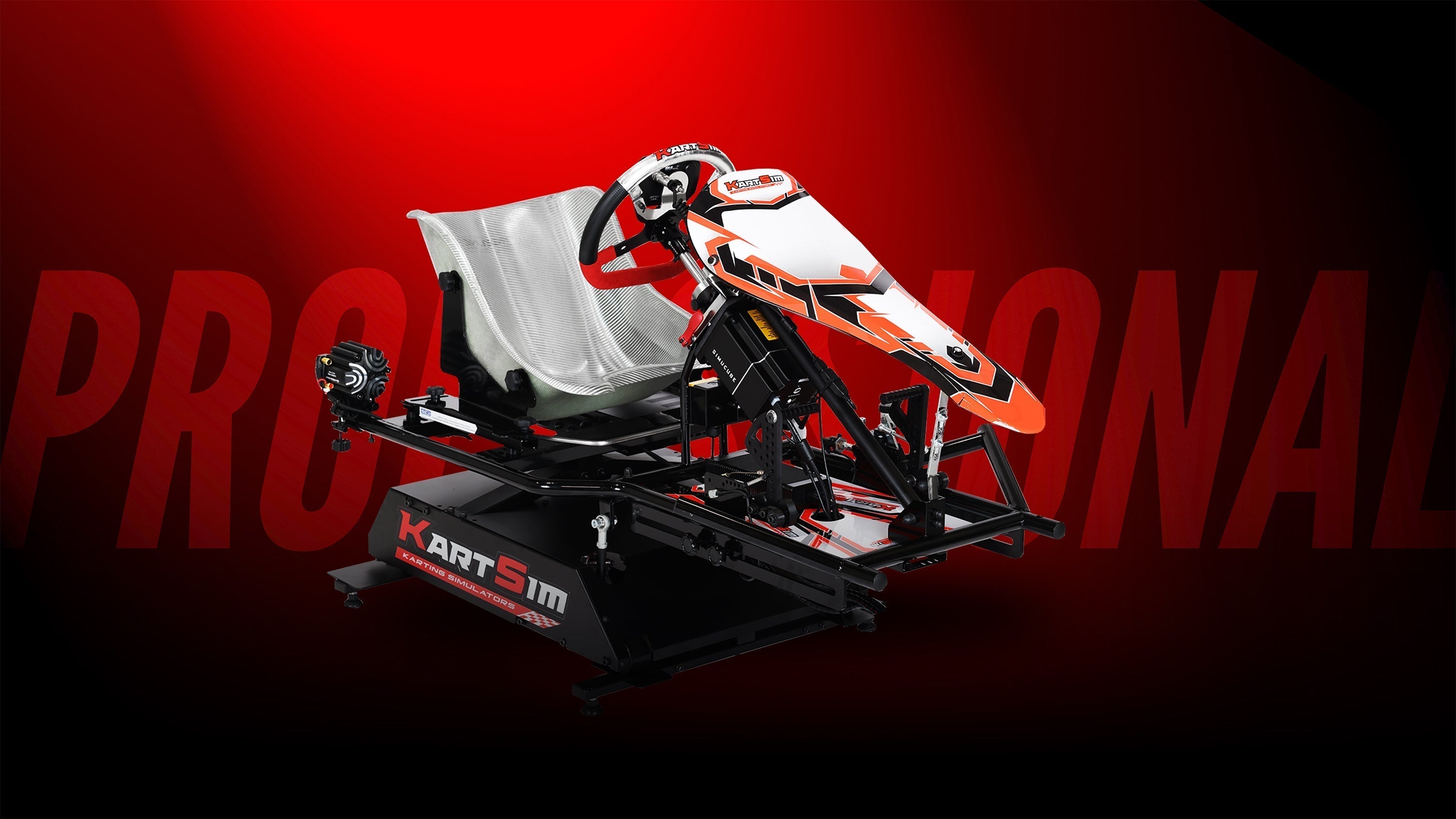 High-torque direct drive steering system used in professional kart simulator training