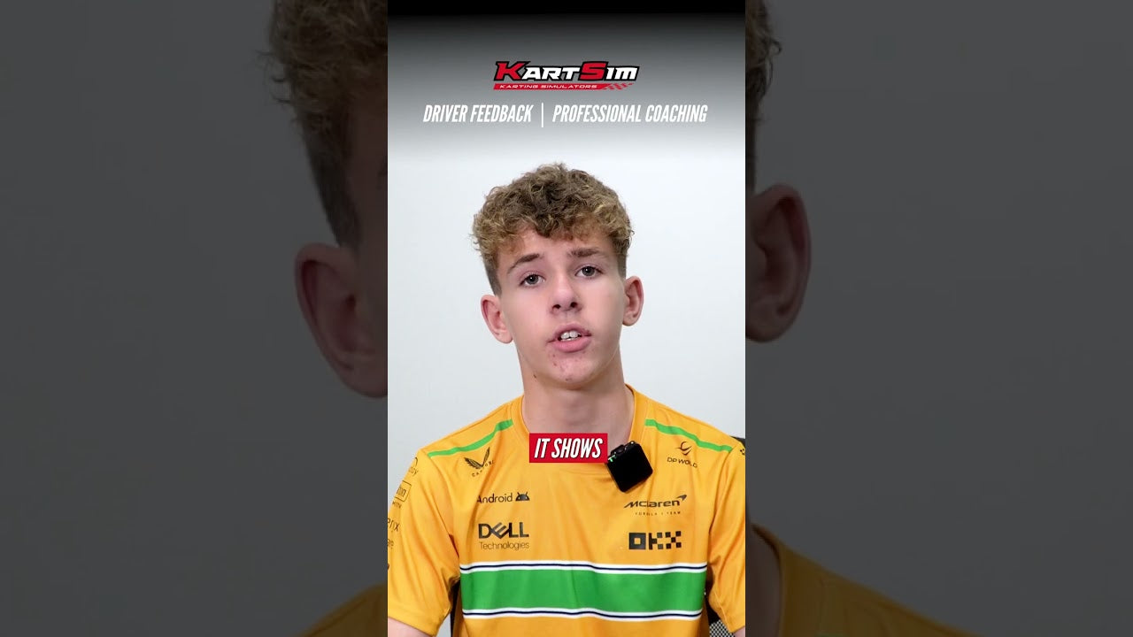 Driver shares feedback after KartSim professional coaching session using a realistic kart simulator powered by laser-scanned tracks and rFactor2 physics