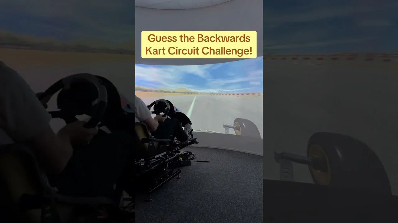 Professional kart simulator with immersive curved screen for realistic kart driver training and kart racing simulation