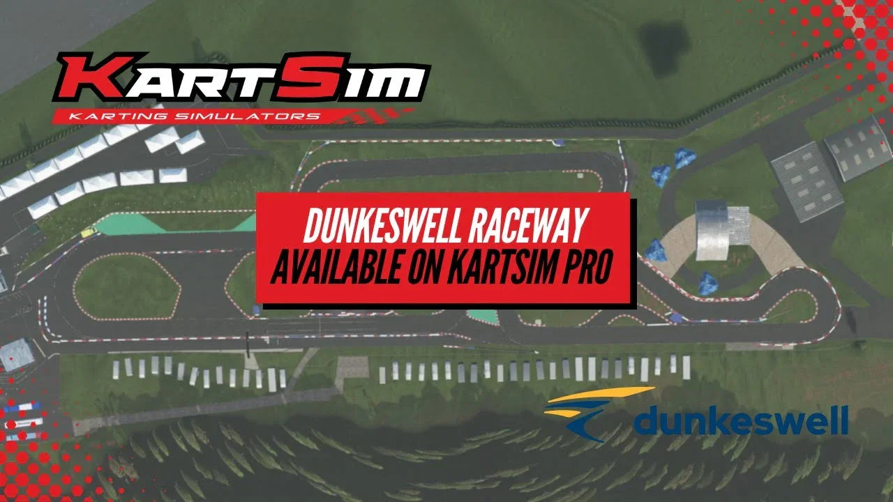 Laser-scanned layout of Dunkeswell Raceway from KartSim Pro Software, used for realistic simulator training in UK karting.