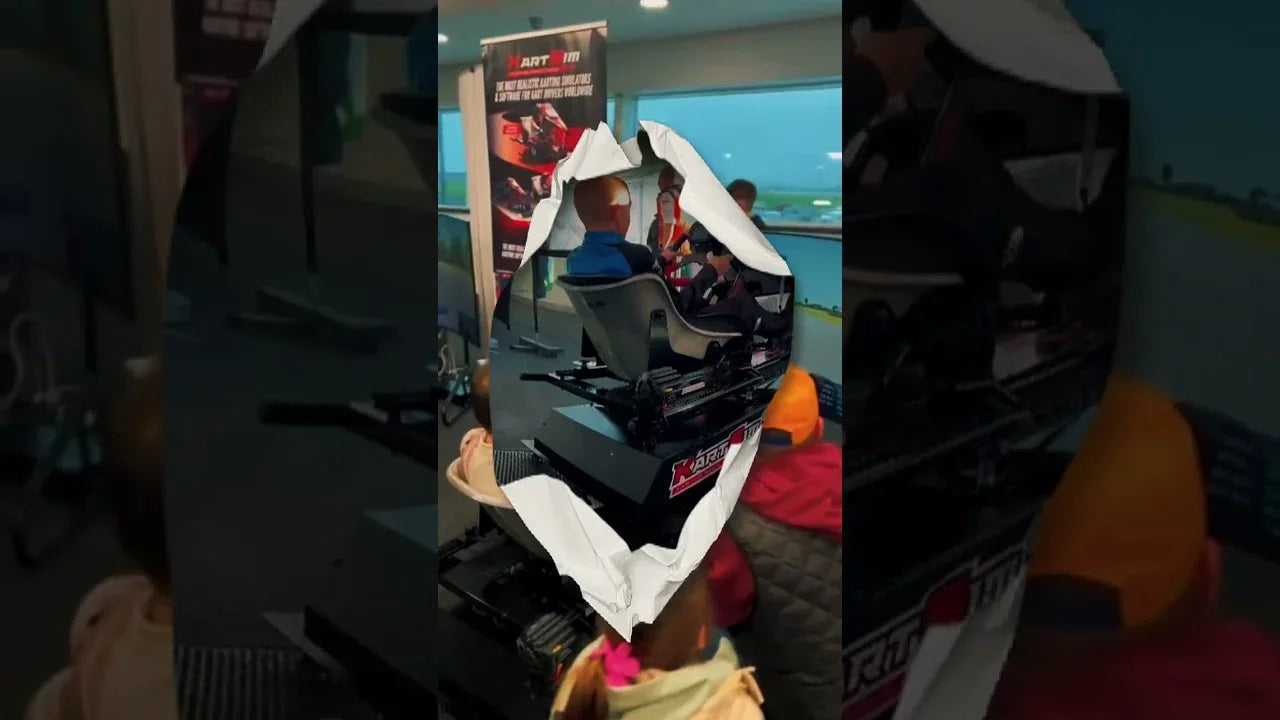 Drivers and families testing KartSim karting simulators at KartMania 2025 at Silverstone