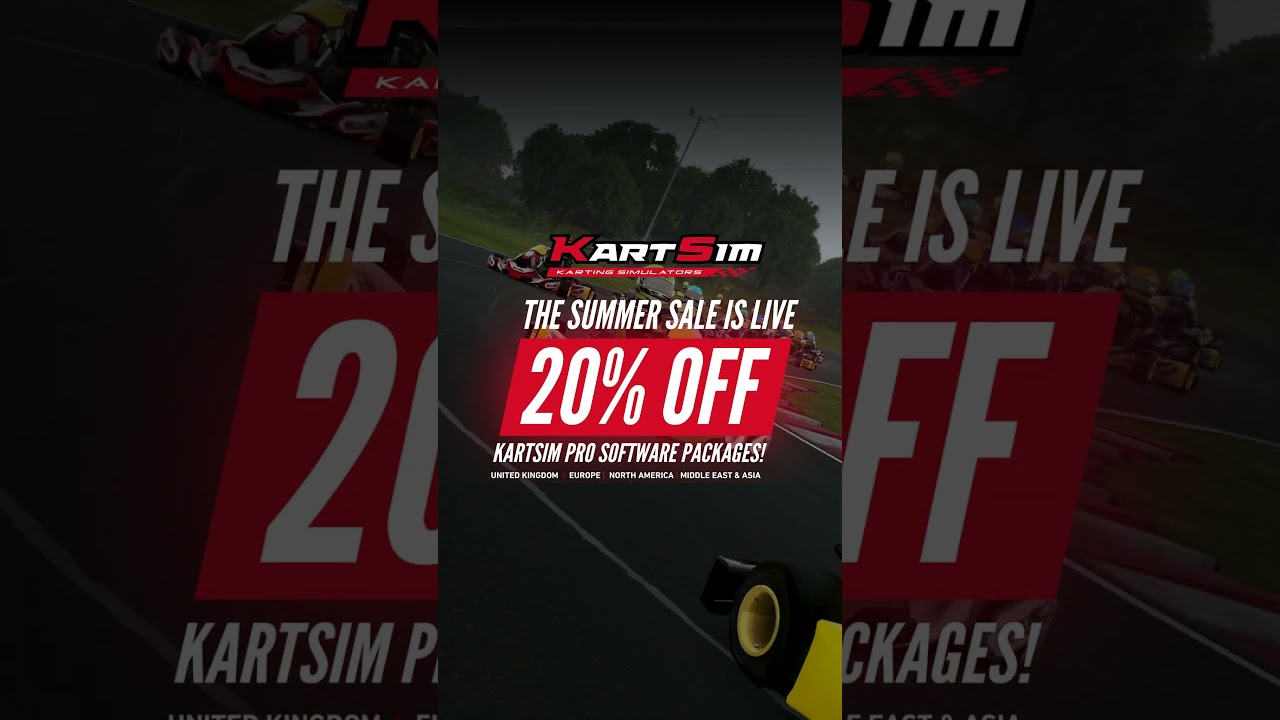KartSim Pro software sale: 20% off kart racing simulator training packages for professional driver performance