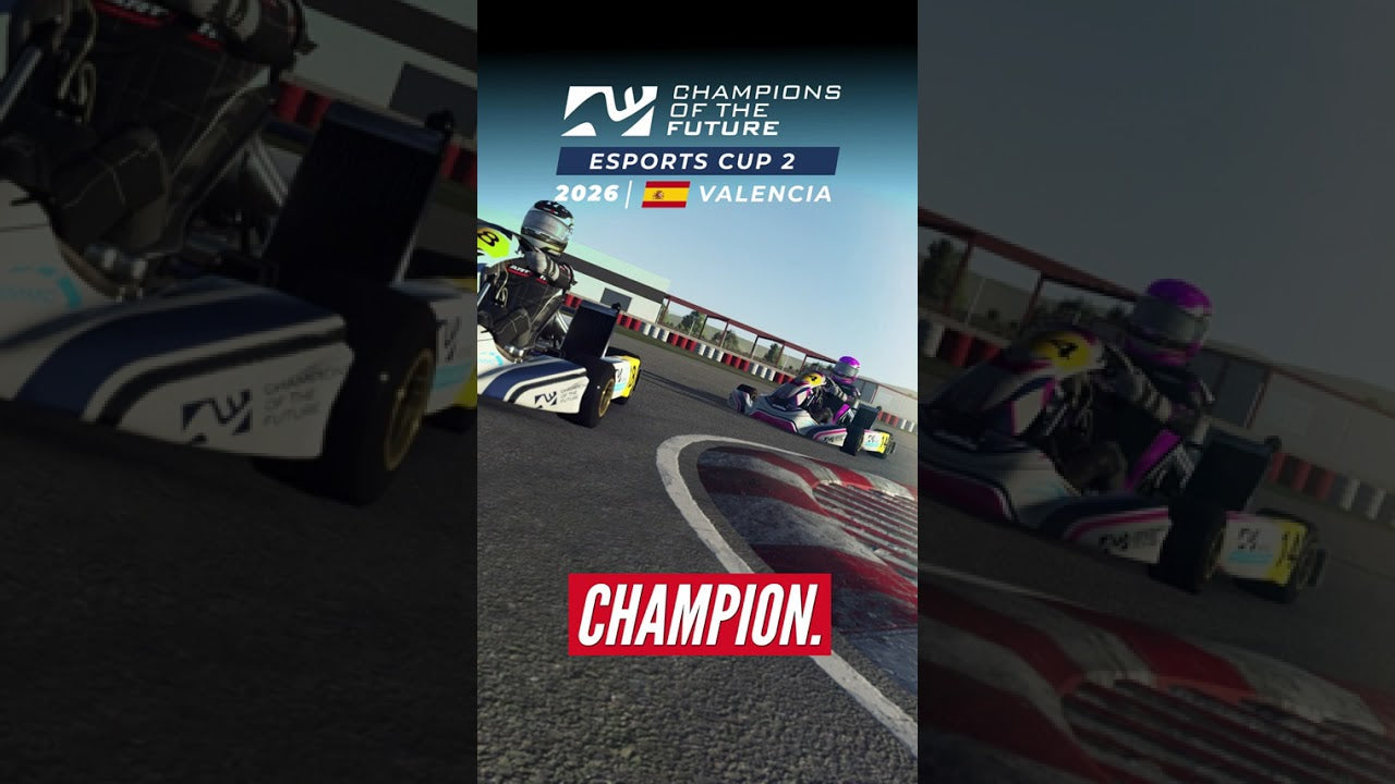 Drivers competing in KartSim Champions of the Future Esports Cup 2 using KartSim Pro Software realistic kart simulator environment with laser-scanned track accuracy.