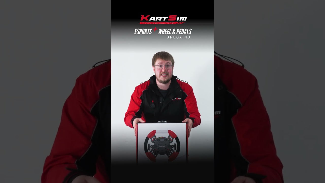 KartSim esports wheel and pedals unboxing for professional kart racing simulator training