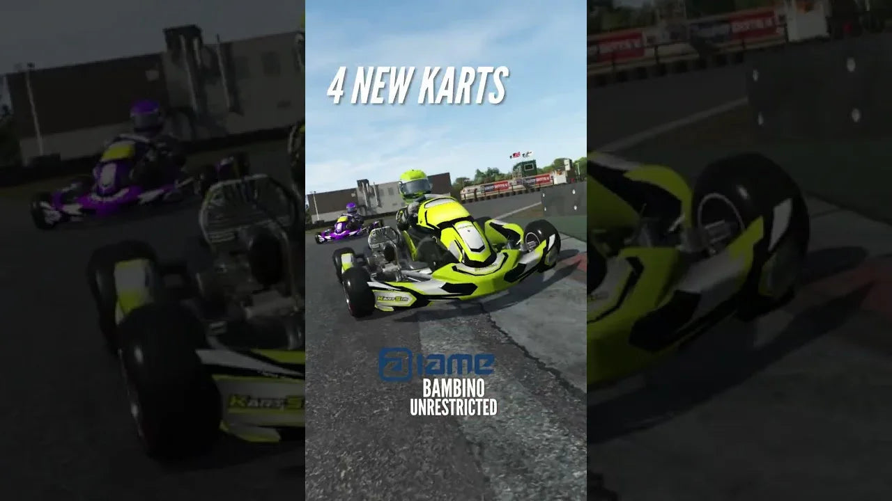 KartSim Pro UK V4 software showing updated kart physics and handling in a realistic UK karting simulator environment