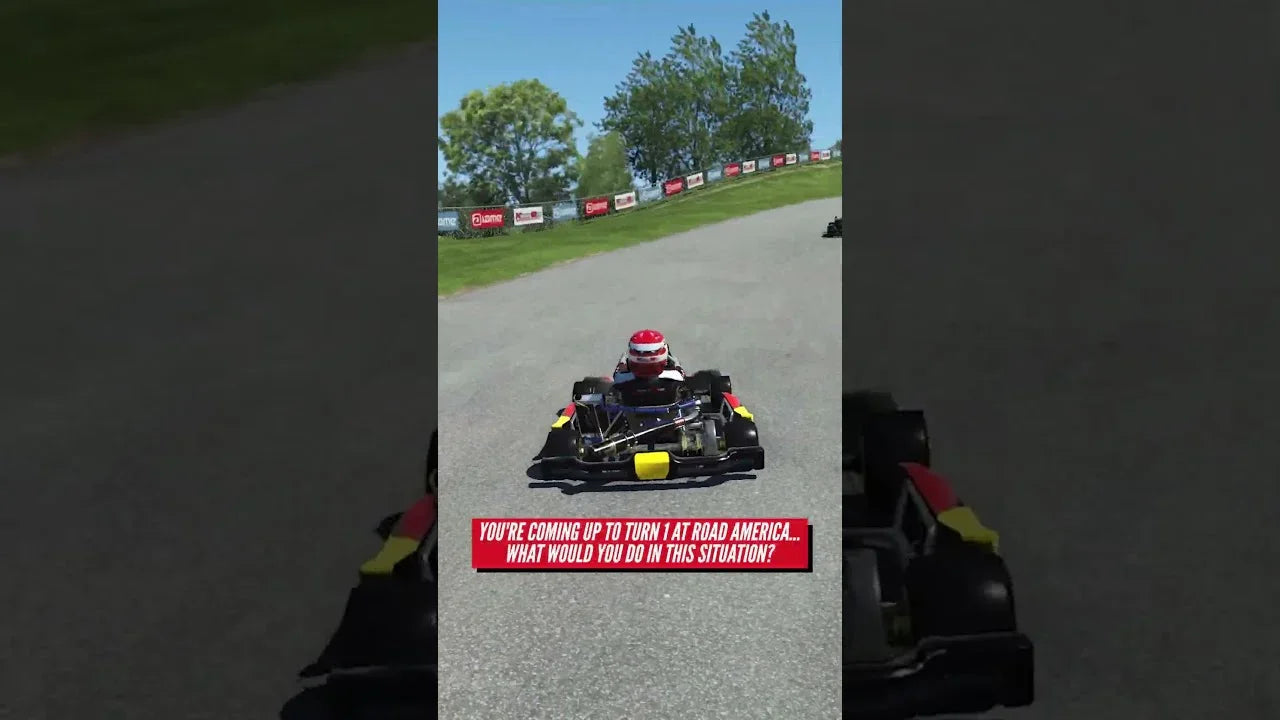 KartSim Esports clip – Road America on-board challenge, What Would You Do Part 1.