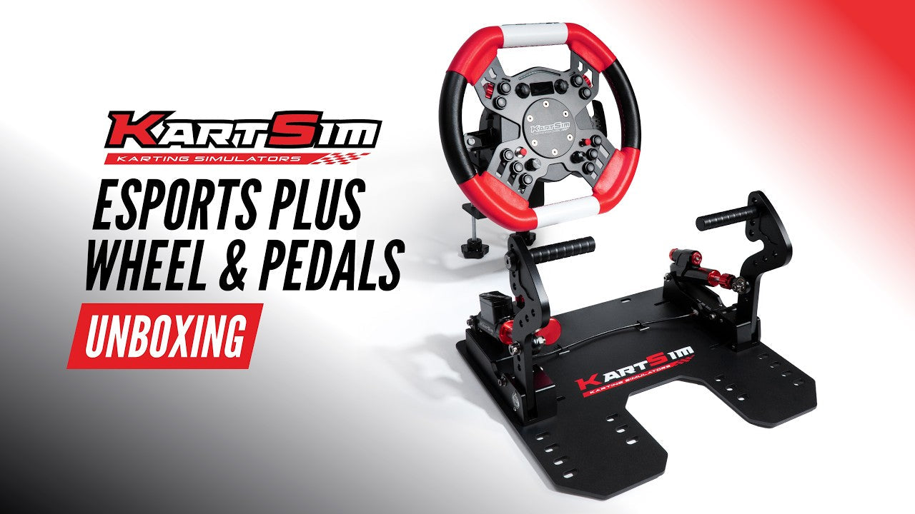KartSim Esports Plus wheel and pedals for professional kart racing simulator training setup