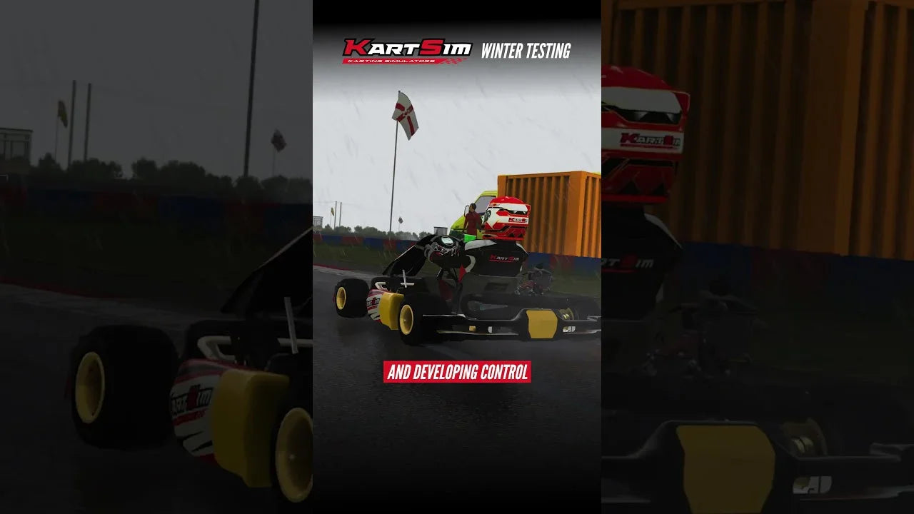 KartSim simulator training driver in rainy track environment for control development