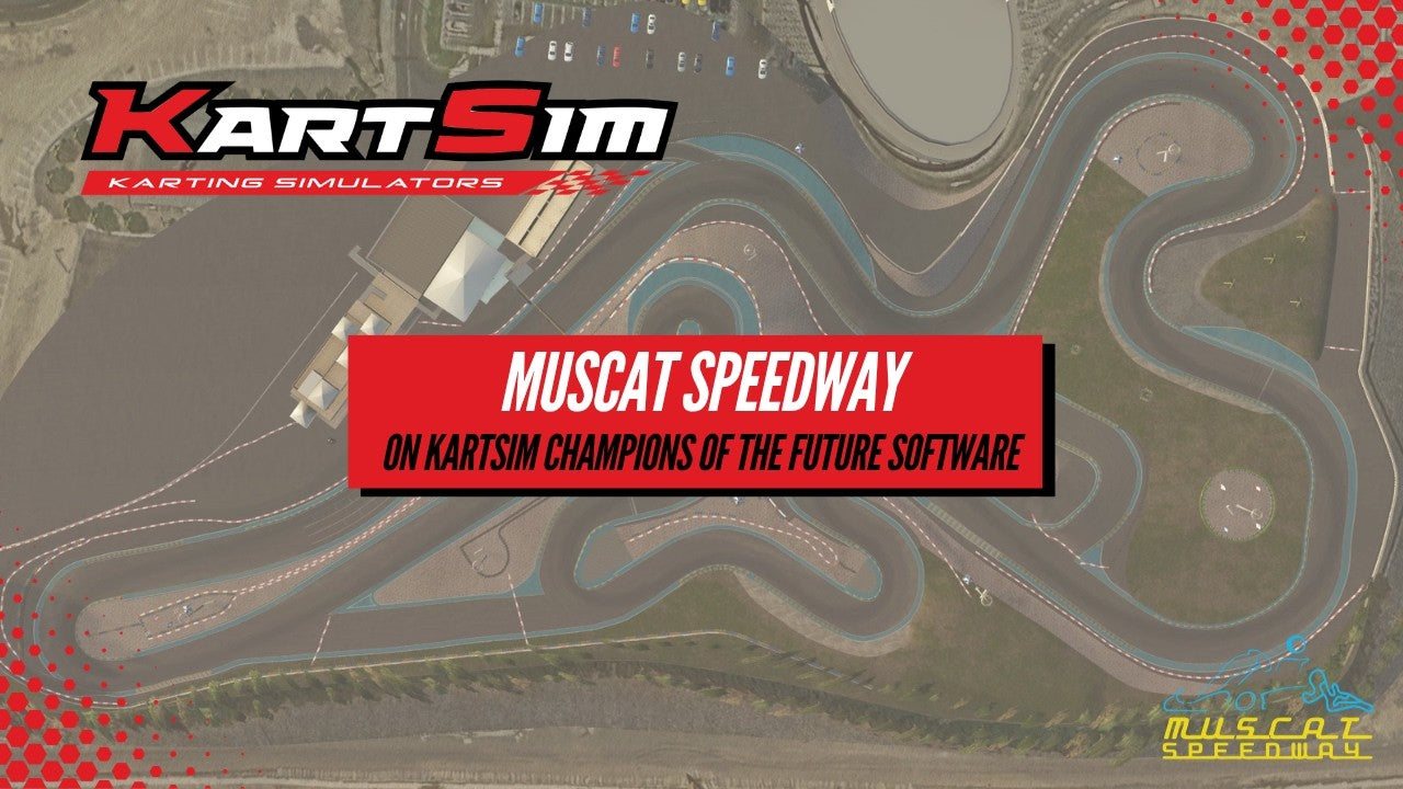 Muscat Speedway on KartSim Champions of the Future Software 2026, showcasing realistic kart simulator training for professional race preparation.
