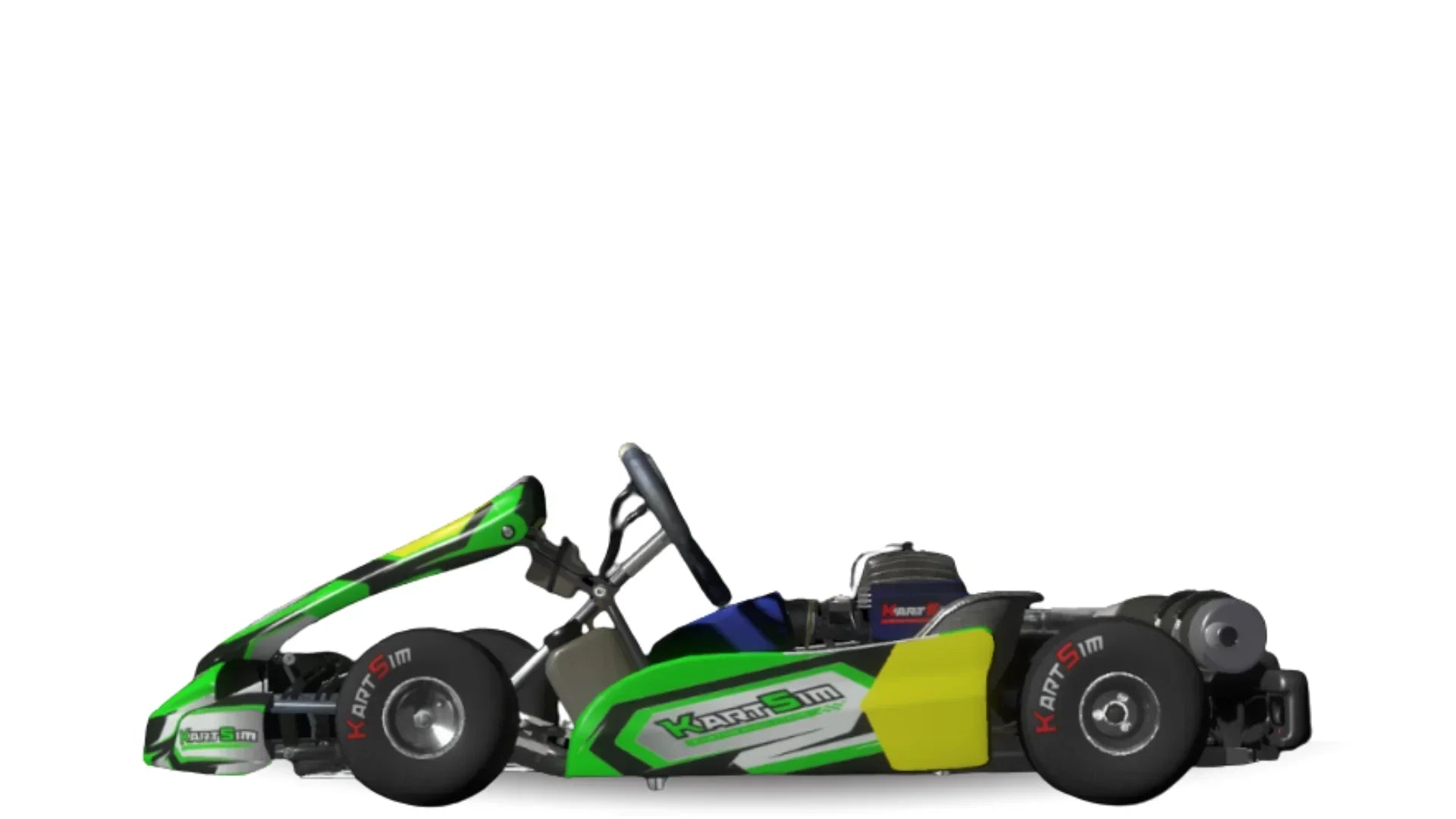 KartSim MINI 60 EU kart side profile – simulation model of European Mini class for young driver training and development