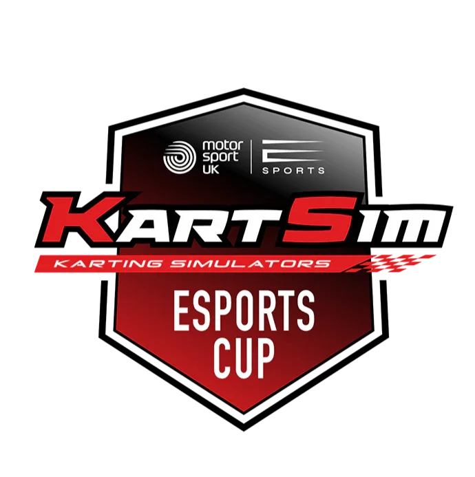 Logo of KartSim Esports Cup on a white background