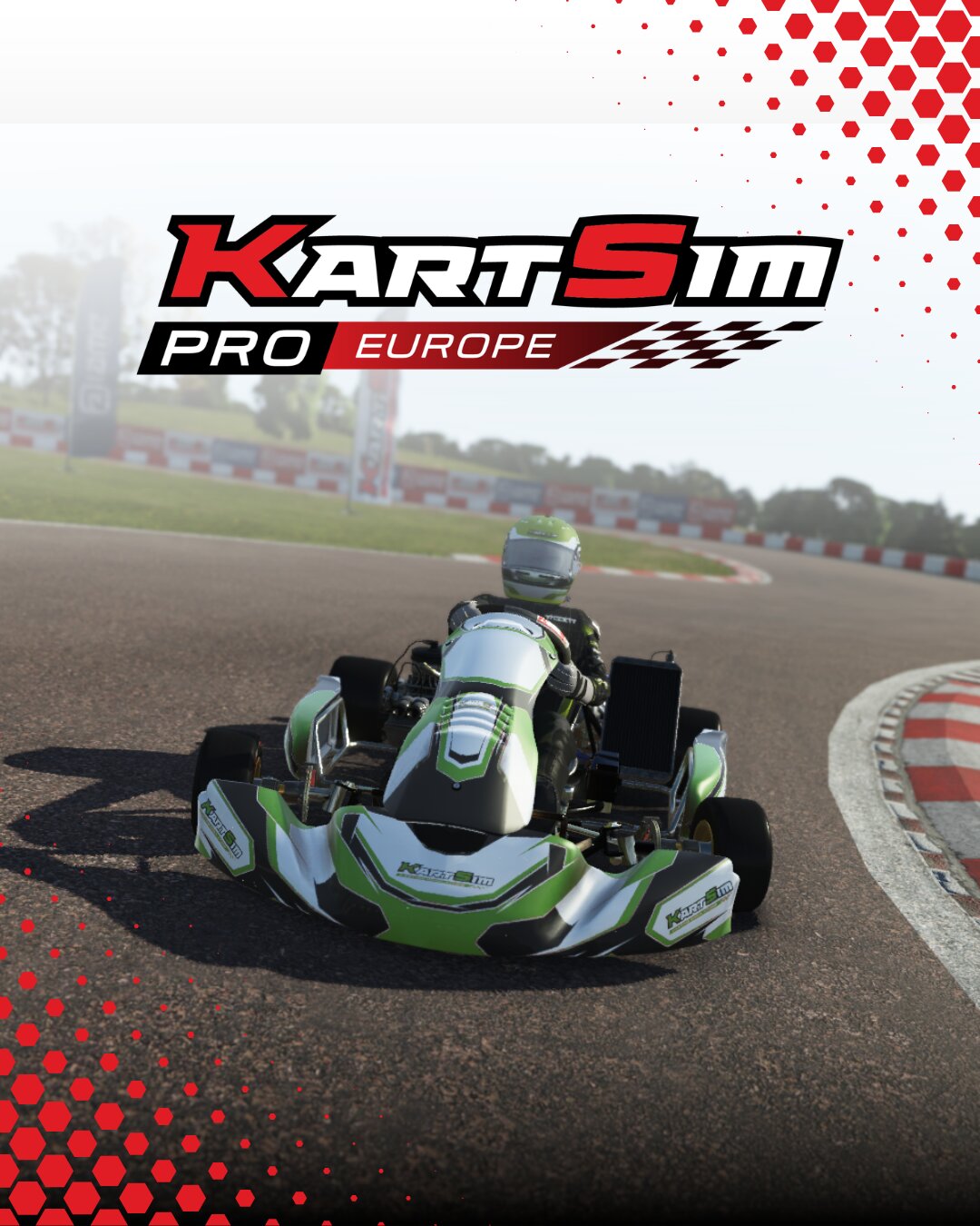 professional kart racing simulator software with realistic LiDAR scanned track for karting training