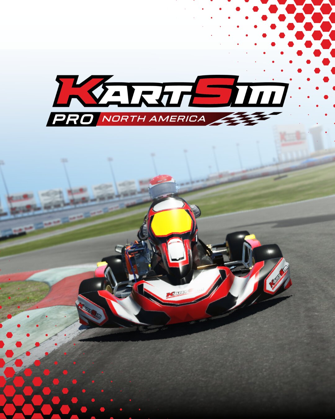 kart racing simulator interface with realistic track environment for professional kart driver training