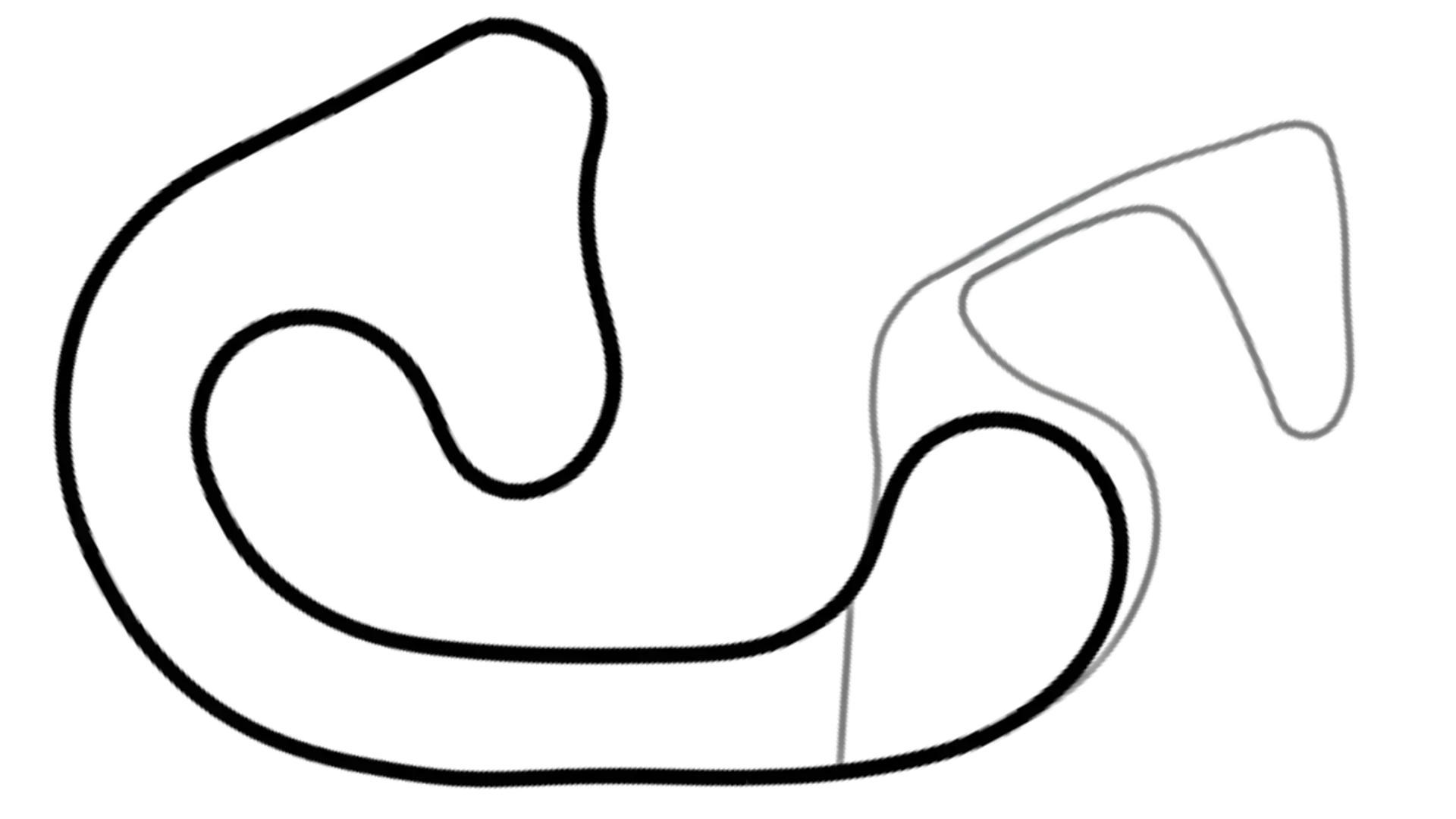 Track map of Brentwood kart circuit layout from KartSim Pro UK software, showing the full course with tight corners and straights.
