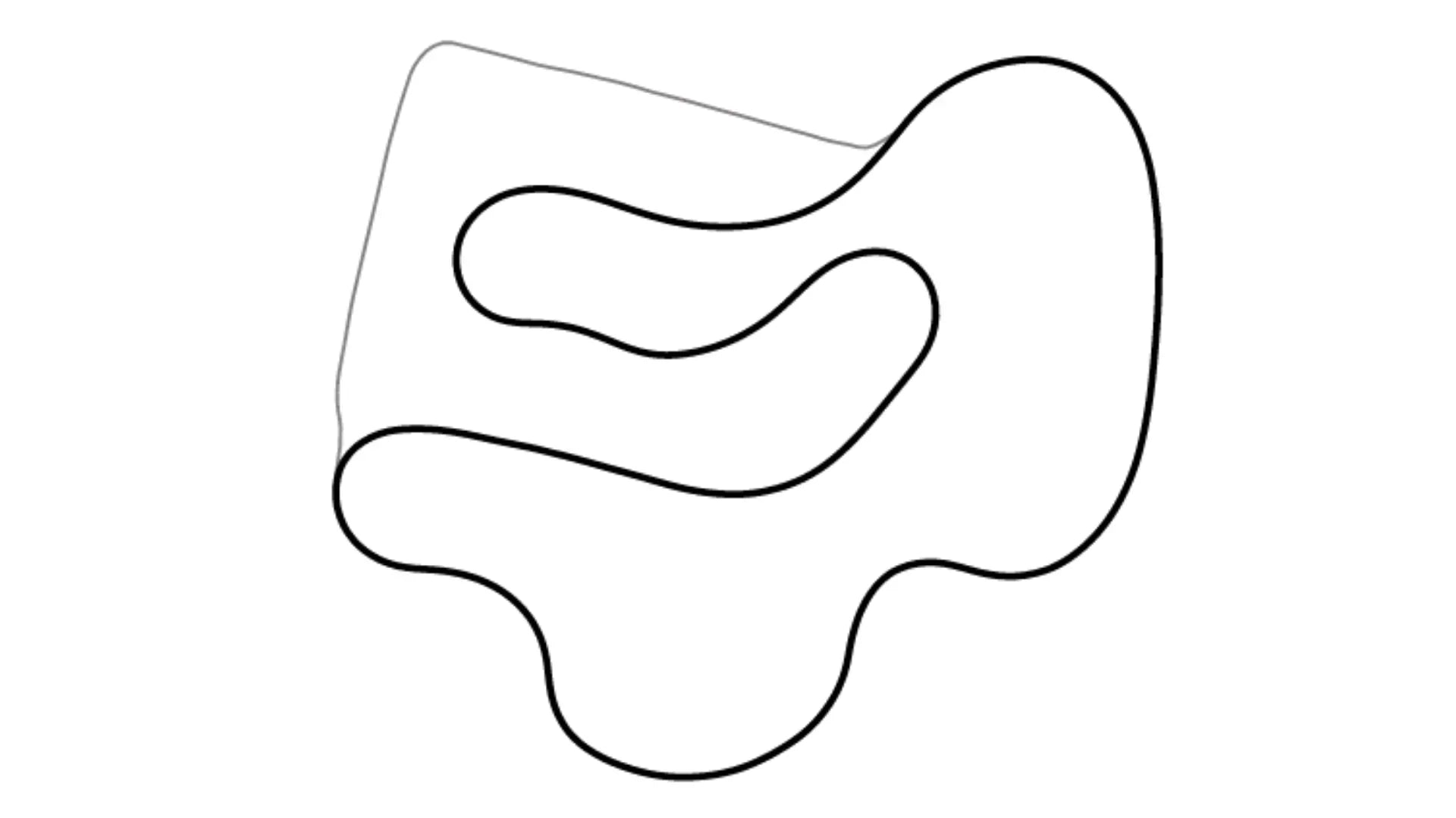 Charlotte L1 kart racing track layout on white background featured in KartSim kart simulation software