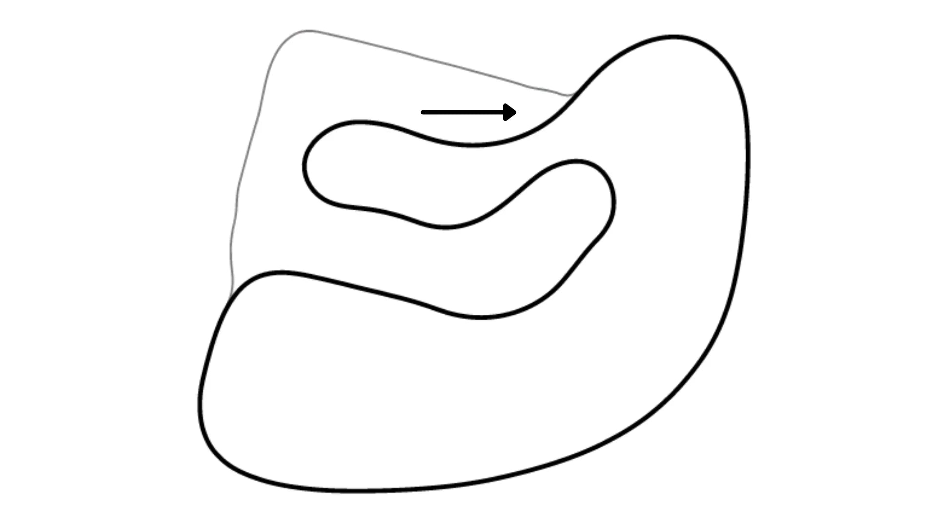 Aerial view of Charlotte L2 kart racing track layout running clockwise with technical corners on KartSim software