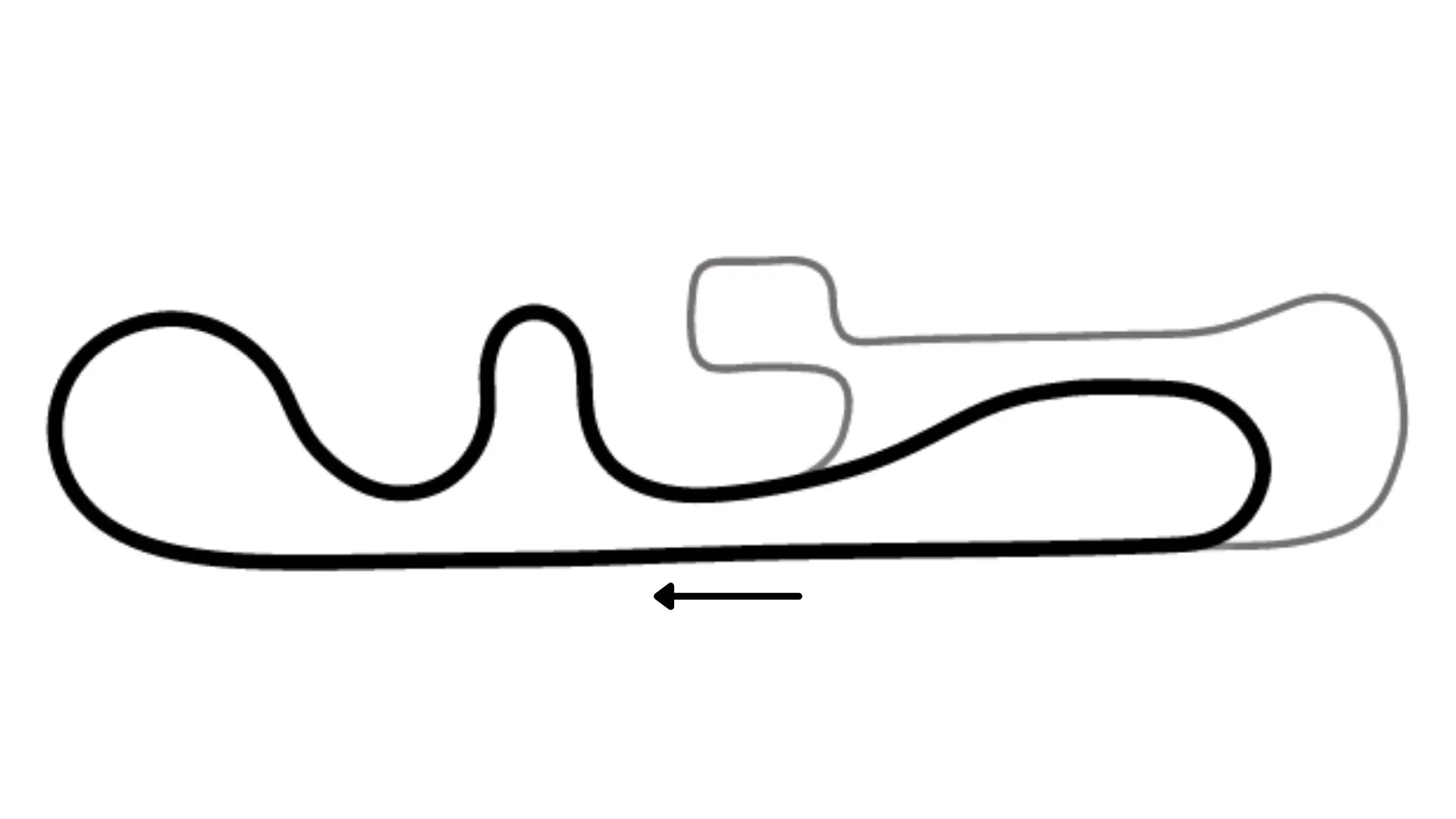 Aerial view of Jacksonville Neo kart racing track layout running counter-clockwise with multiple corners and green infield, shown on KartSim software