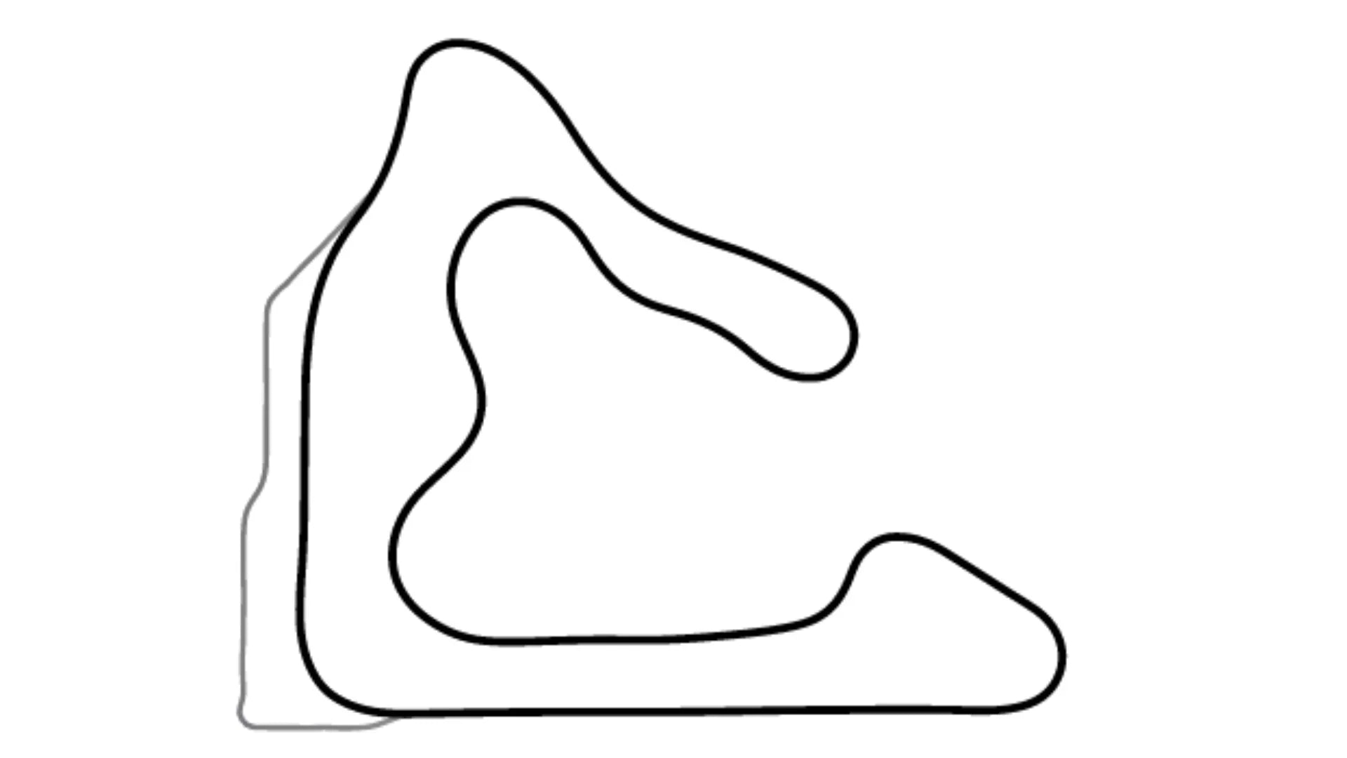 Detailed aerial view of K1 Circuit Pro kart racing track on KartSim software