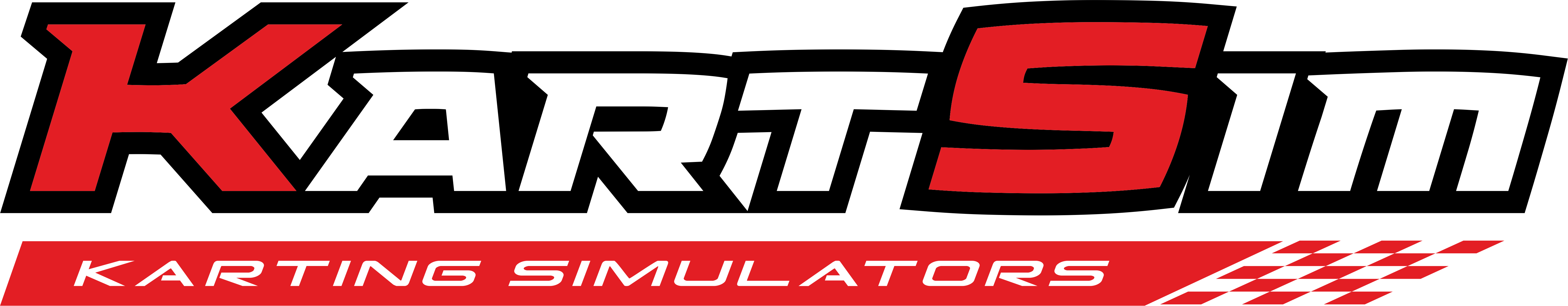 Kartsim official logo – stylized racing text logo on transparent background