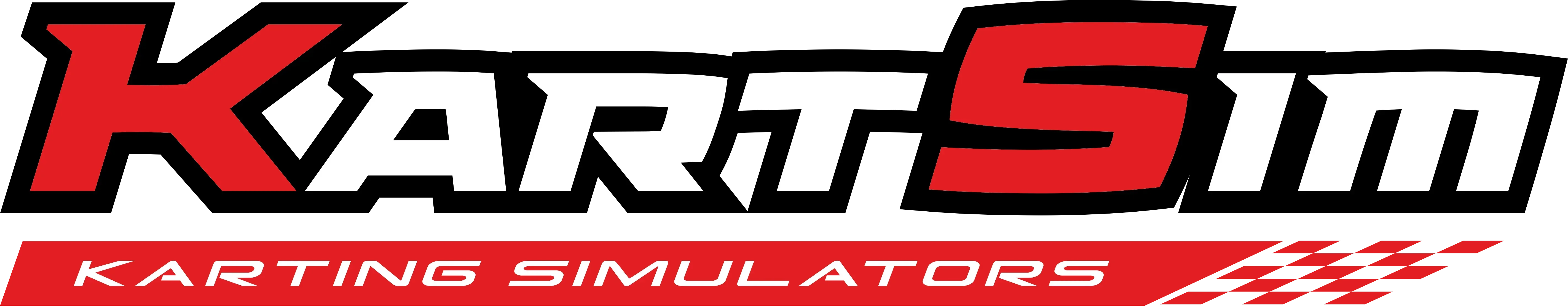 Kartsim official logo – stylized racing text logo on transparent background
