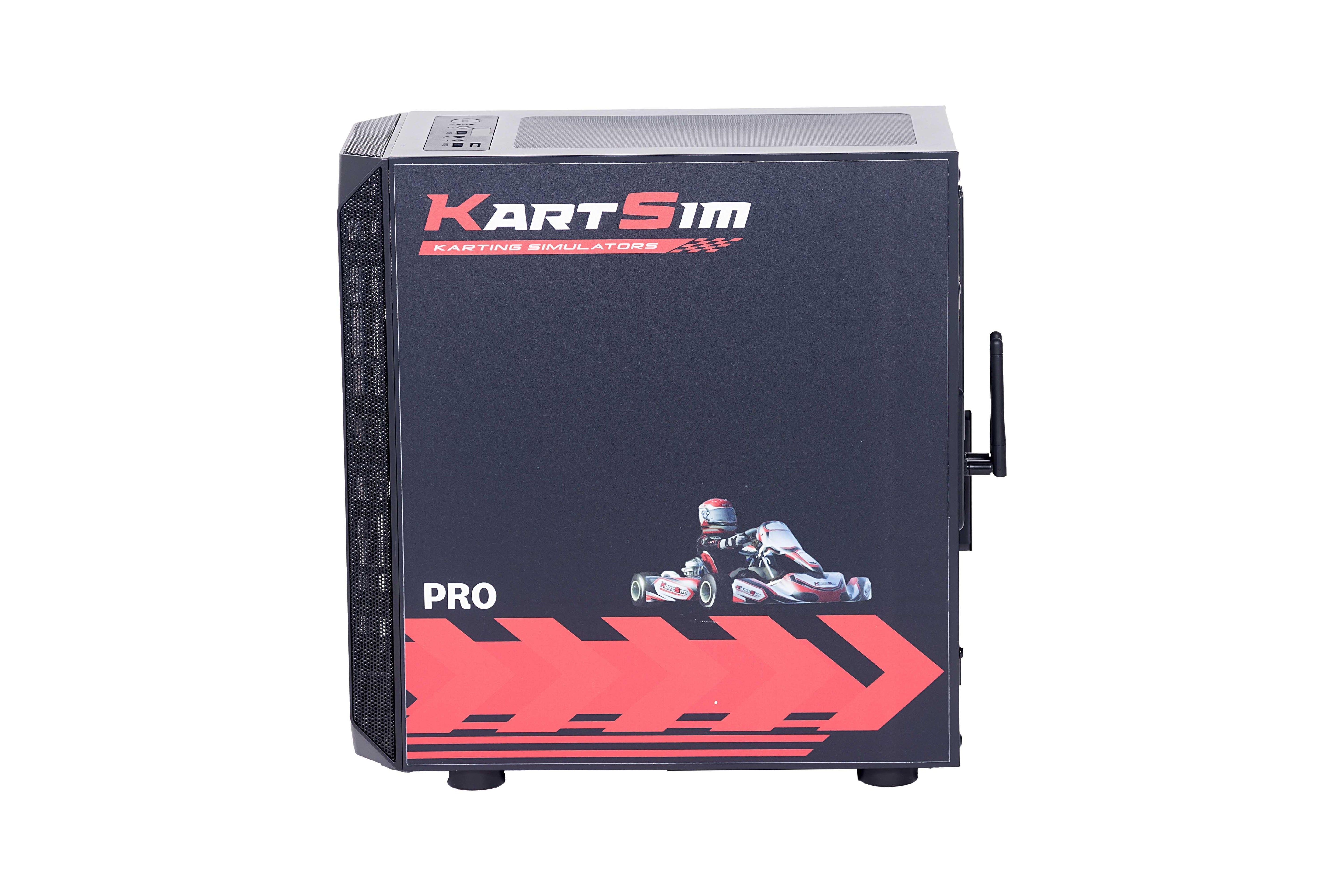 KartSim Pro Gaming PC with professional-grade karting sim performance, featuring high-spec hardware in a KartSim-branded chassis designed for immersive racing simulation