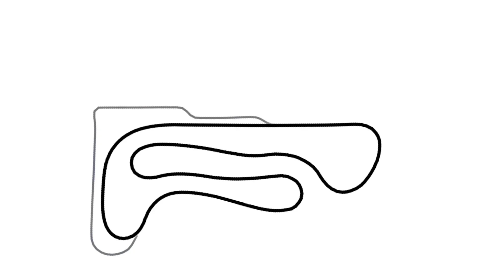 Aerial view of MCC Legacy kart racing track layout on KartSim software
