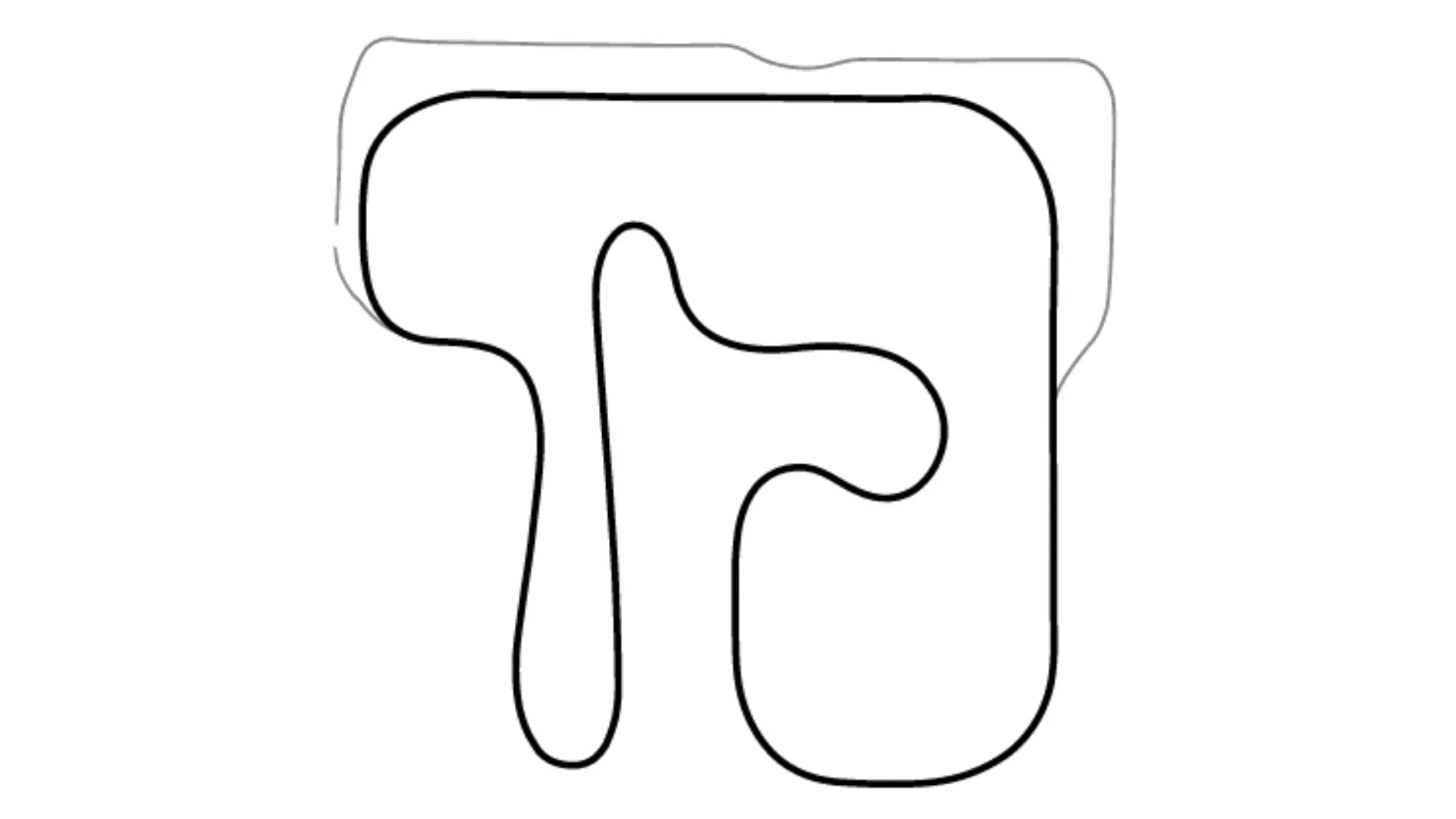 Aerial view of Miami kart racing track layout on KartSim software