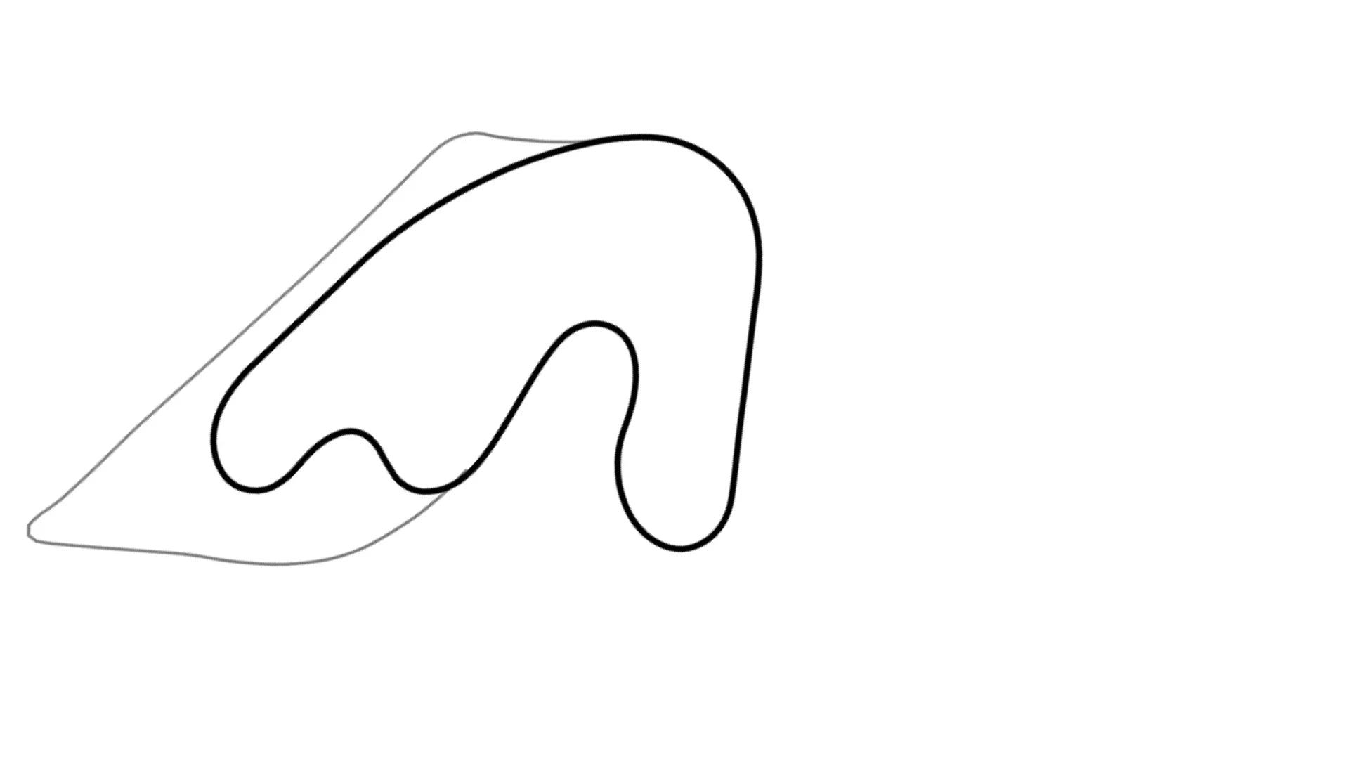 Aerial view of Road America race track layout on KartSim racing simulation software