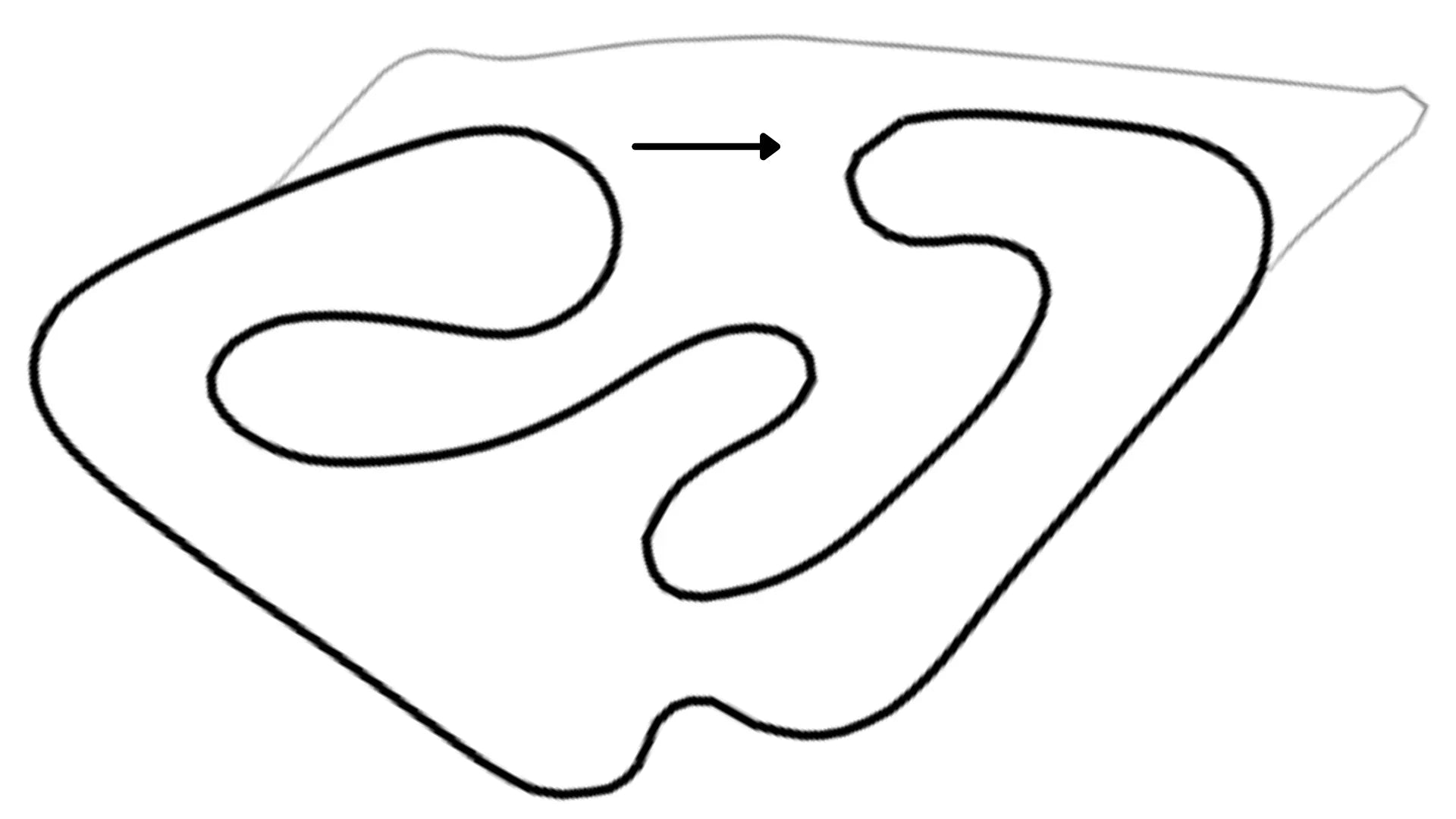 Overhead view of Sonoma Sprint kart racing circuit layout running clockwise with tight turns and technical sections