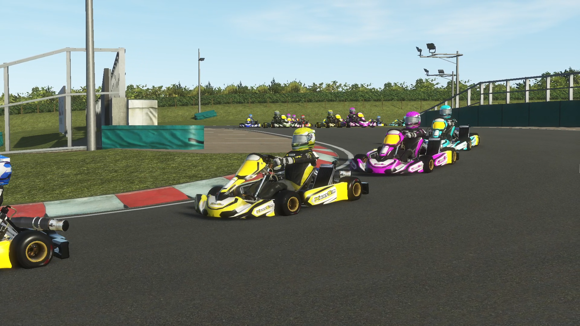 Kart driver training on a professional karting simulator to reduce testing costs and prepare for competitive racing.
