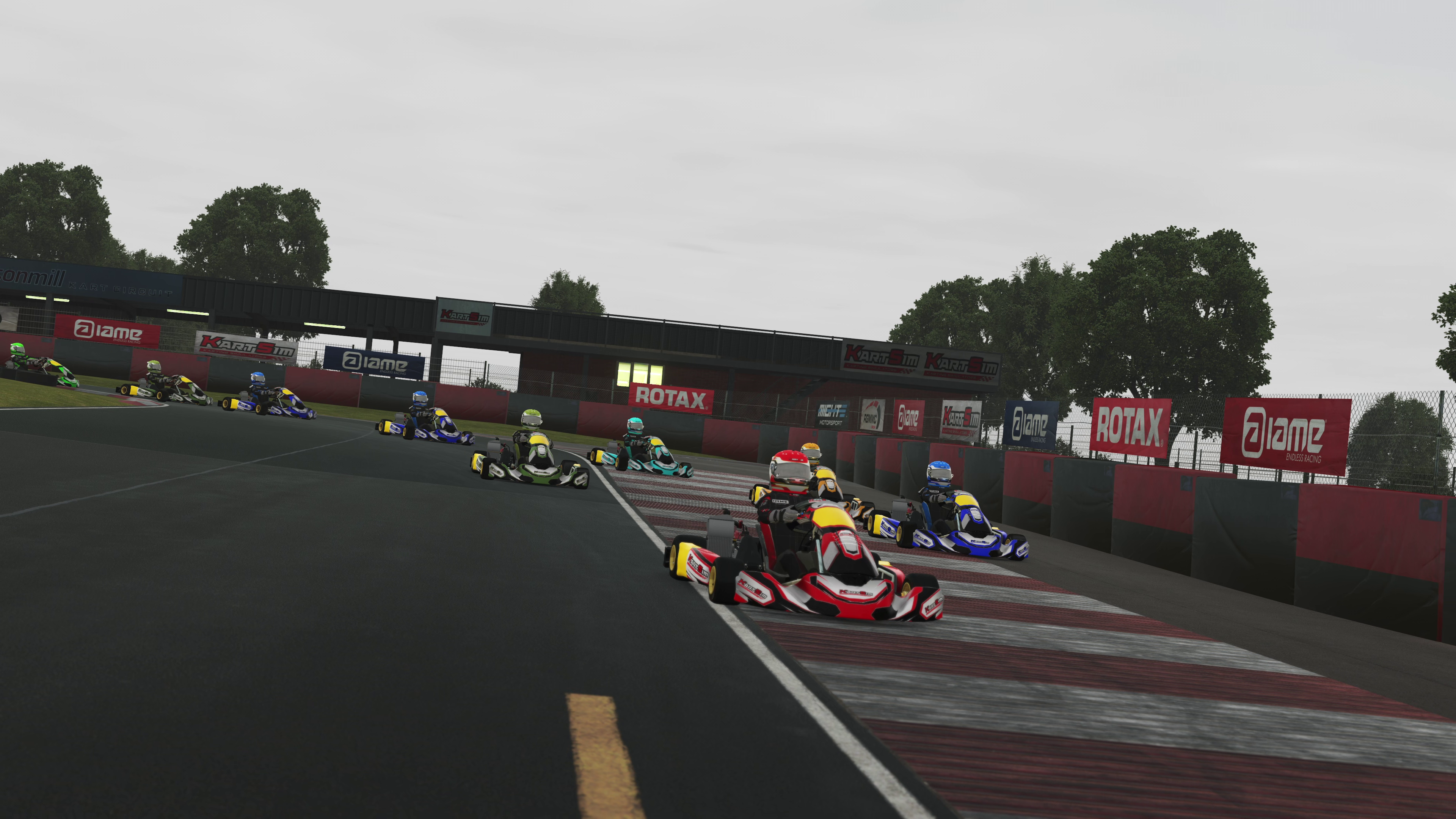 Driver training on a KartSim realistic kart simulator with telemetry, coaching, and laser-scanned circuit practice for motorsport development.