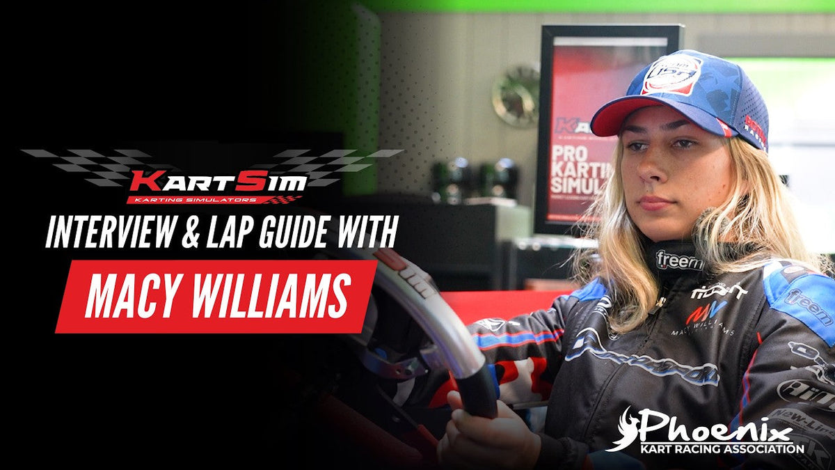Macy Williams discussing KartSim Pro Software and professional karting simulator training for improved driver preparation and performance.