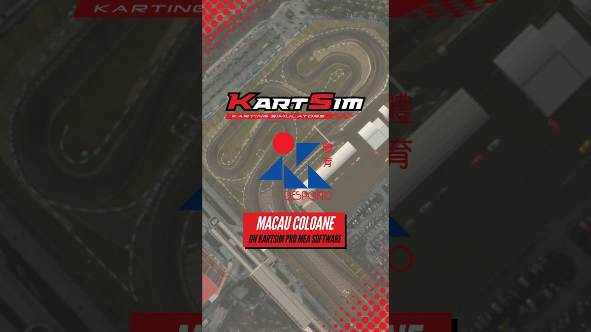 Macau Coloane circuit showcased in KartSim Pro MEA Software for realistic professional karting training and race preparation.