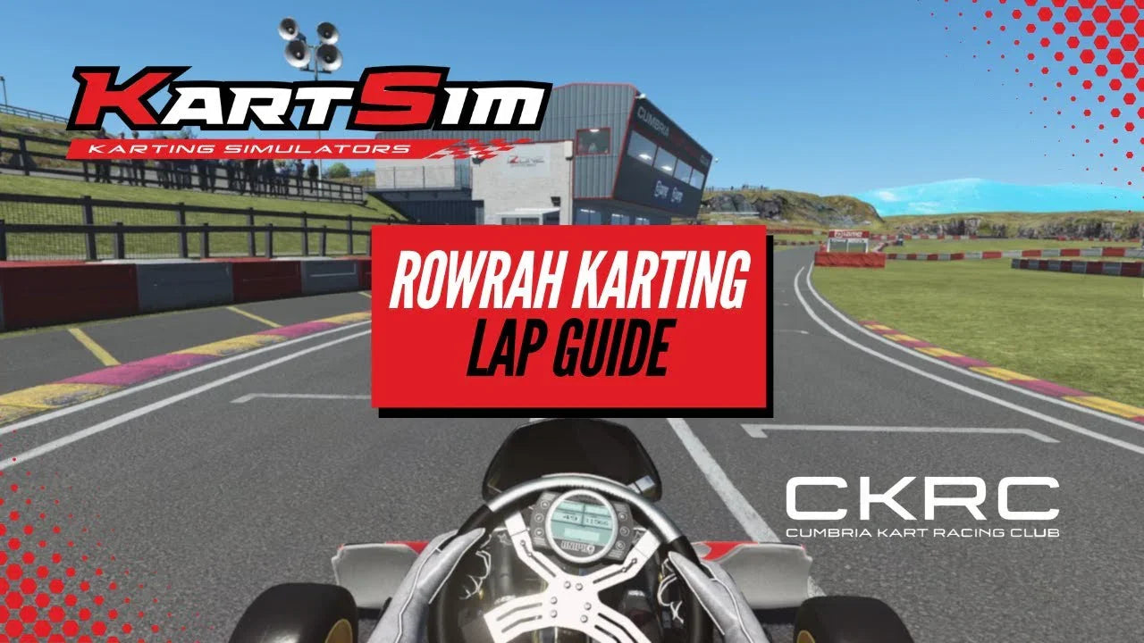 Joe Turney lap guide on Rowrah in KartSim Pro UK simulator, focusing on racecraft and technical driver coaching