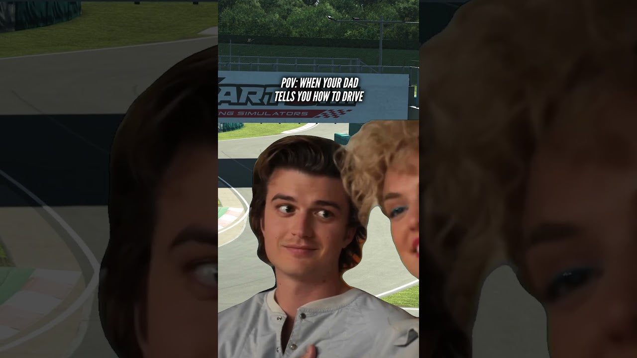 Karting meme highlighting the contrast between casual advice and professional driver coaching using KartSim Pro simulators.