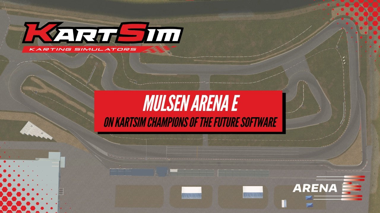 KartSim Champions of the Future 2026 Software showcase of Mülsen circuit, highlighting realistic kart simulator training for professional race preparation.