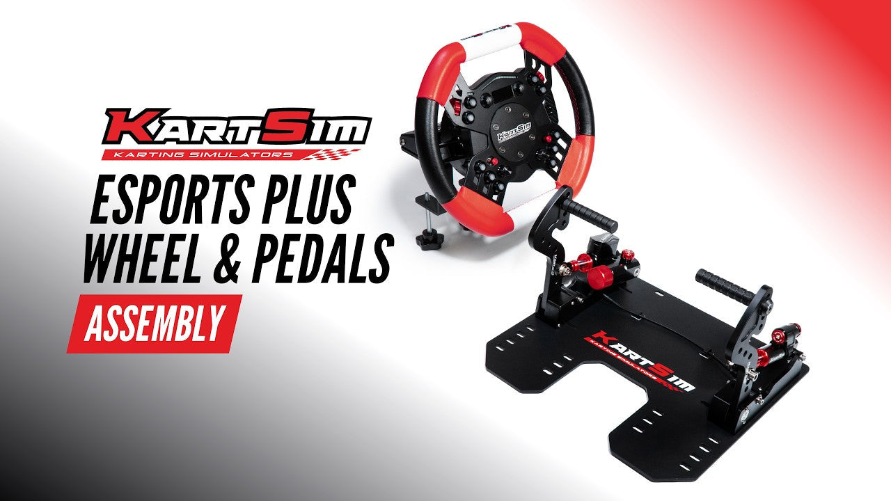 KartSim Esports Plus wheel and pedals assembly for professional kart racing simulator training