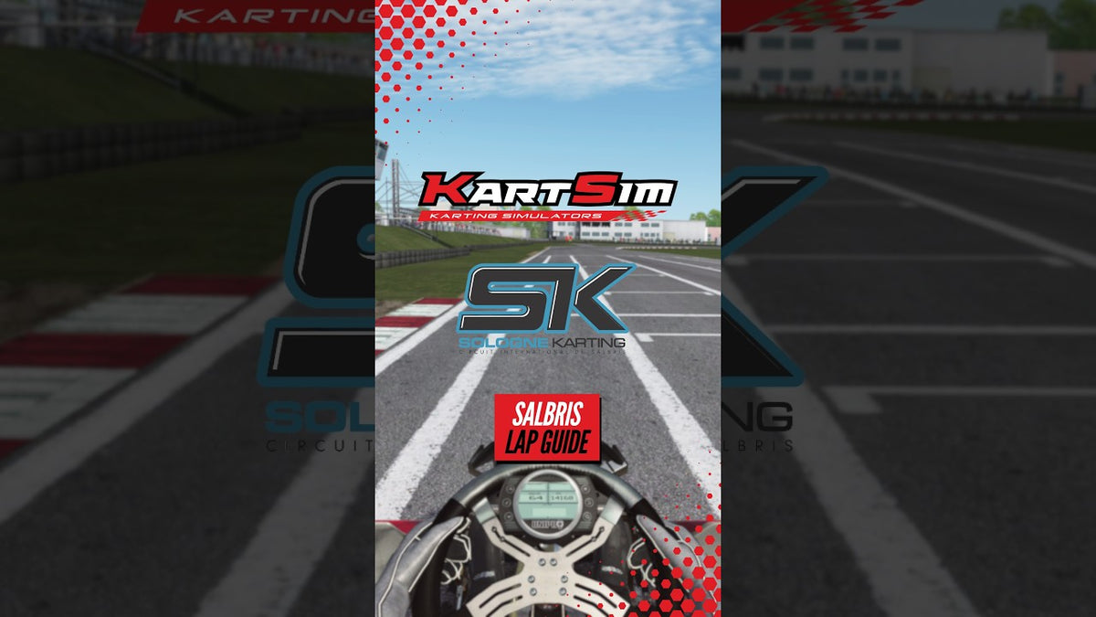 KartSim Pro EU Software lap guide at Sologne Karting in Salbris, helping drivers improve braking points, racing lines and professional race preparation.