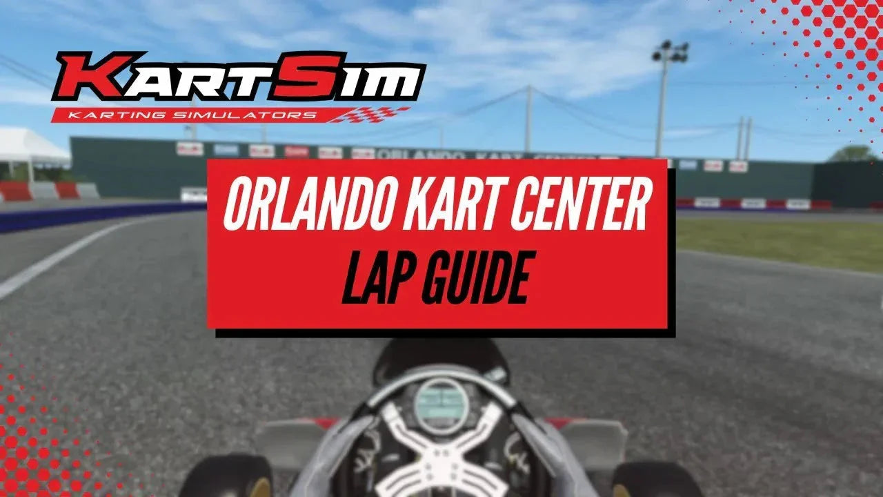 Kart racing simulator Orlando Kart Center lap guide featuring realistic kart track environment