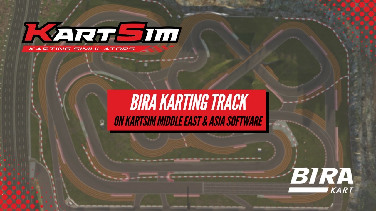 Bira Karting Track in KartSim software, realistic racing environment for kart driver training simulator
