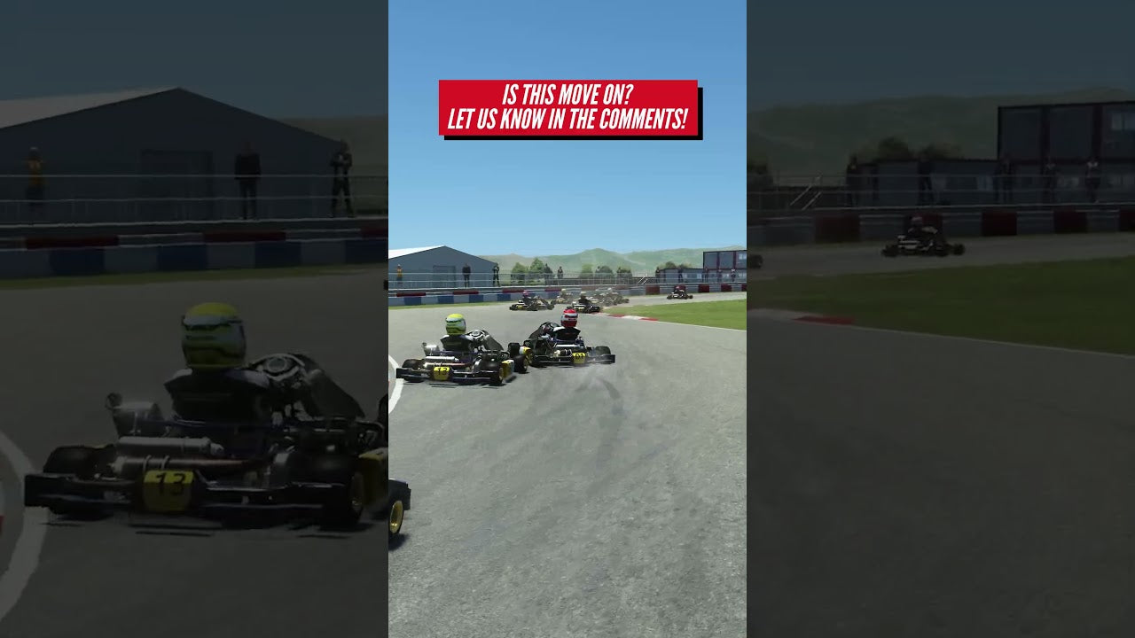 KartSim racecraft training scenario showing an overtaking attempt in a realistic kart simulator used for driver coaching, decision-making, and professional karting preparation.