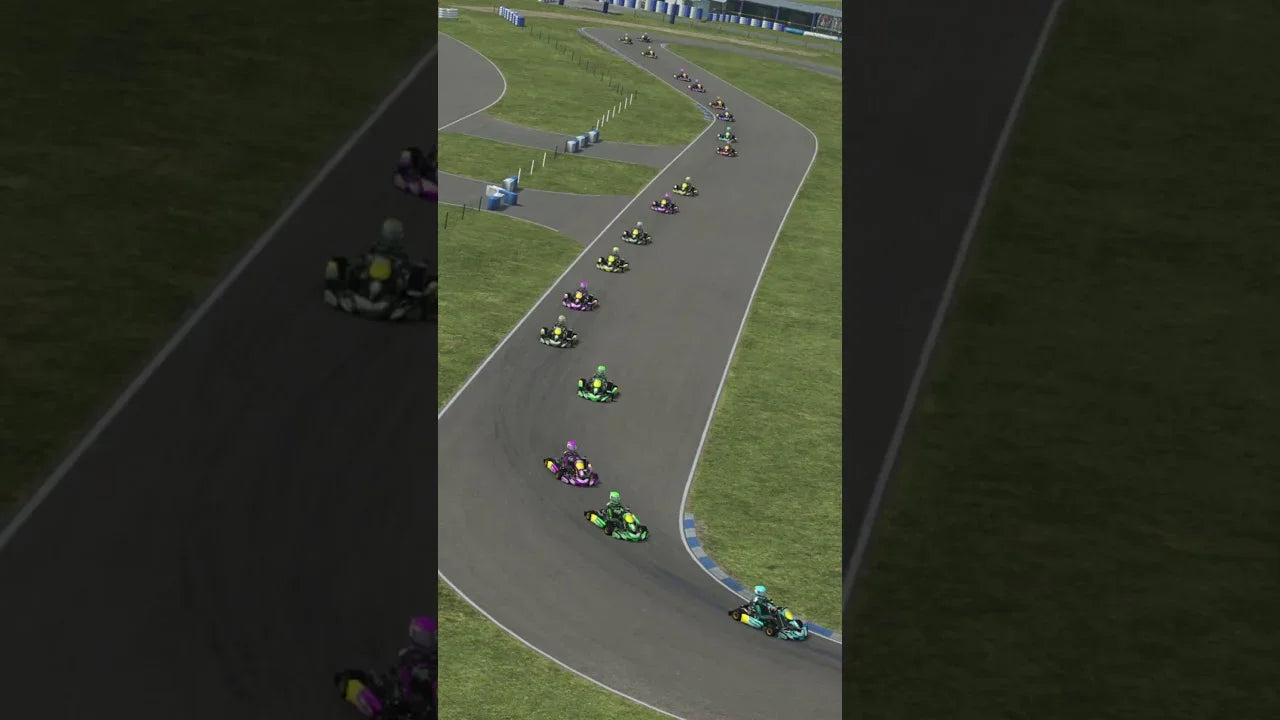 Driver training on a KartSim Pro simulator at Essay Kart Circuit using laser-scanned accuracy and professional karting physics for race preparation.