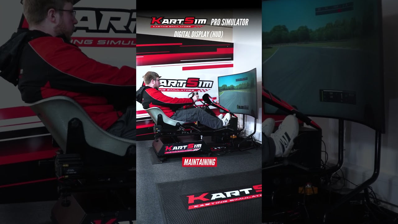 Driver training on a KartSim Pro Simulator with professional karting software and realistic hardware for performance-focused preparation.