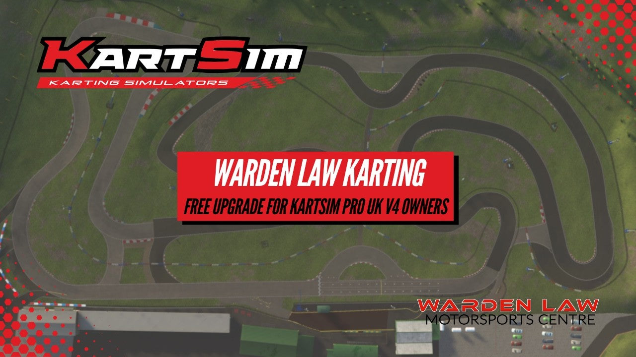 Warden Law Karting track in KartSim simulator, realistic racing environment for kart driver training