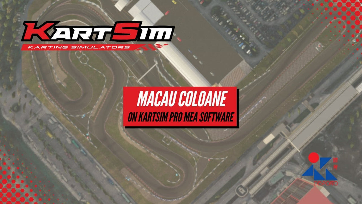 Macau Coloane circuit showcased in KartSim Pro MEA Software for realistic professional karting training and race preparation.