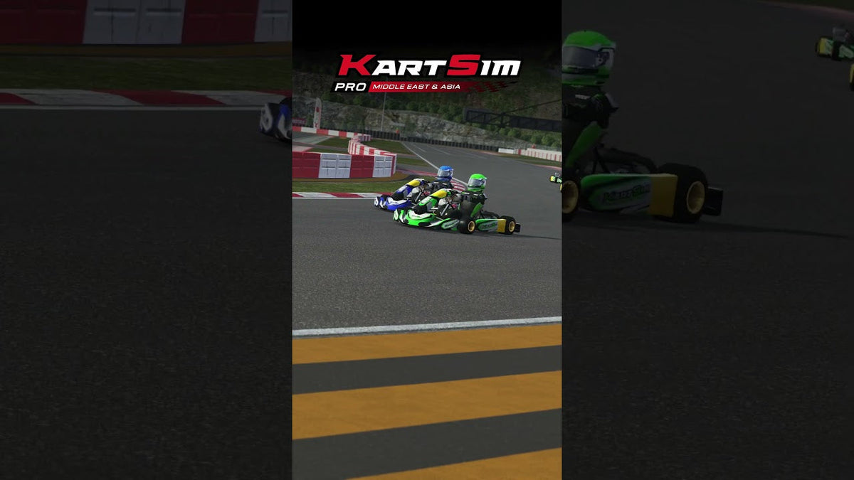 Drivers racing with KartSim Middle East & Asia Software in a realistic professional karting simulation environment for training and race preparation.