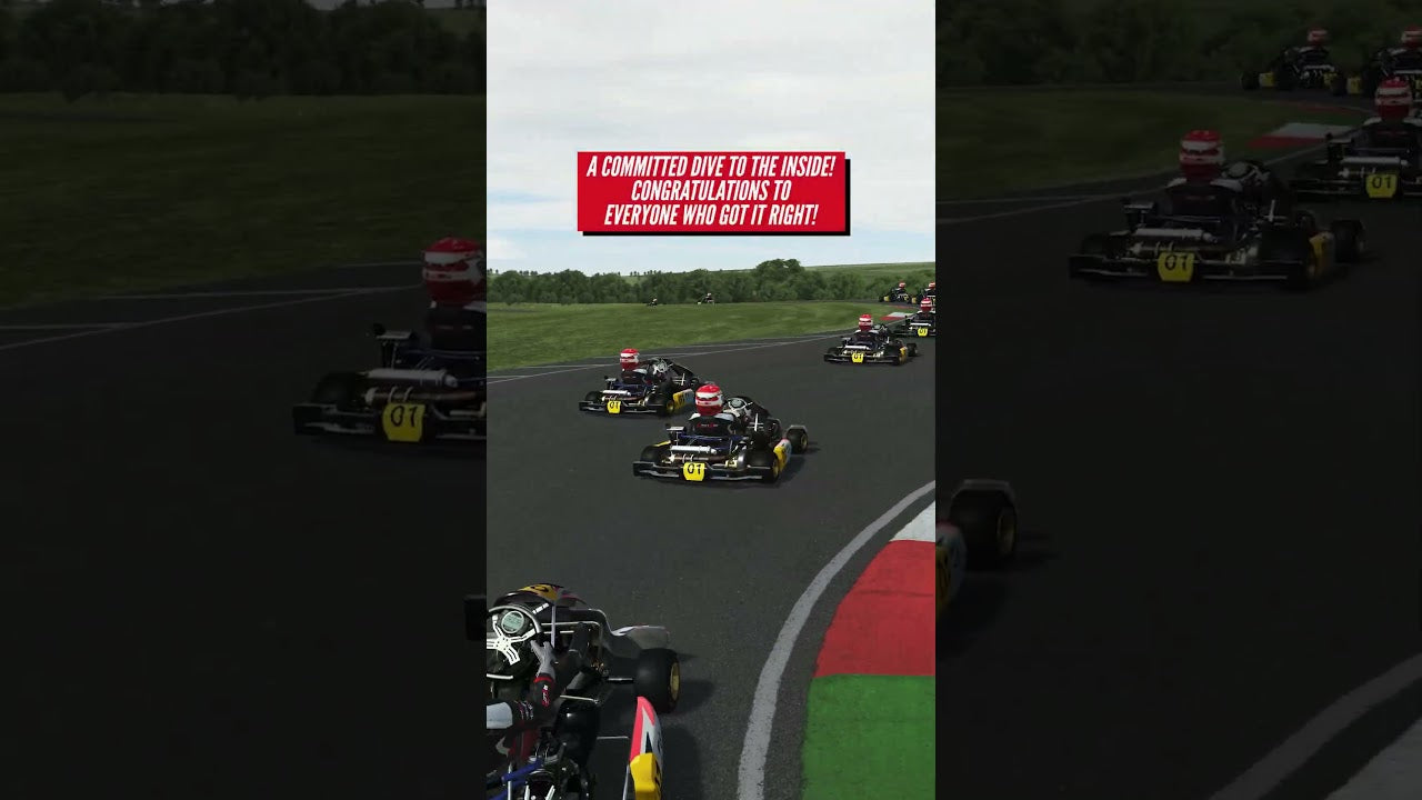 KartSim racecraft training at GYG showing drivers practising overtaking decisions with realistic kart simulator preparation and coaching analysis.