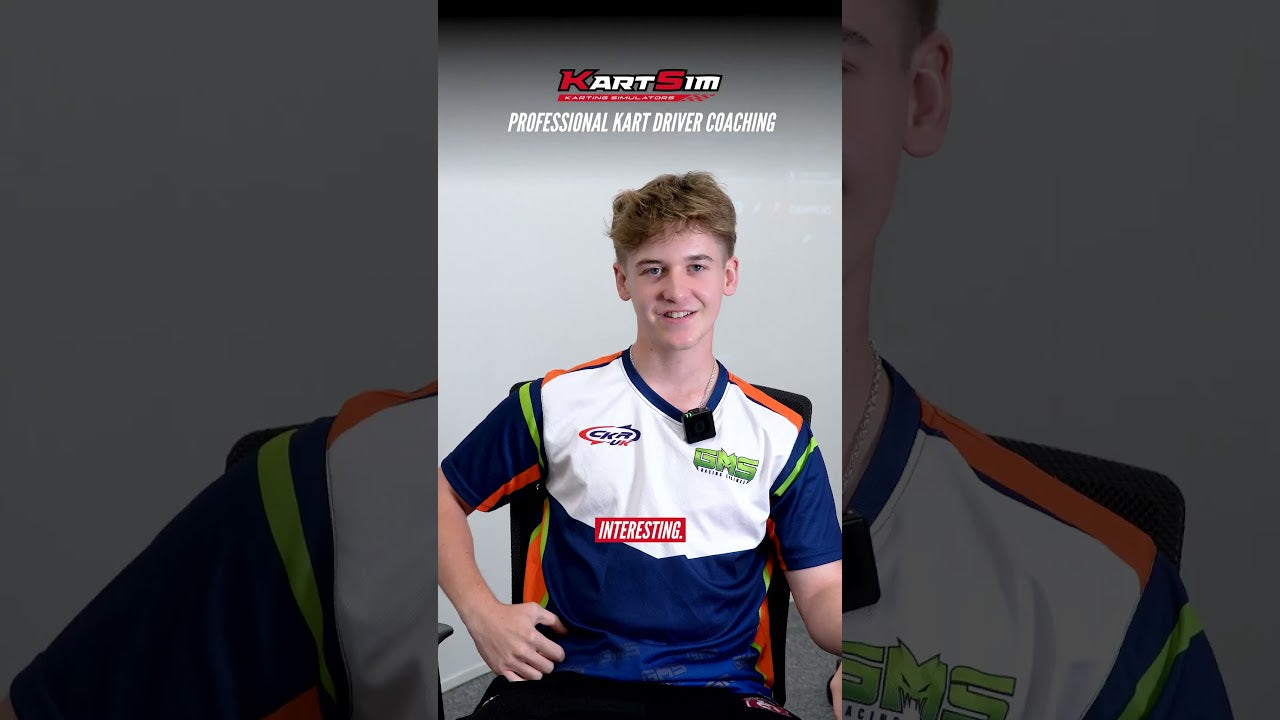Professional kart driver coaching with KartSim, focused on learning new tracks, refining technique, and improving racecraft through realistic simulator training.