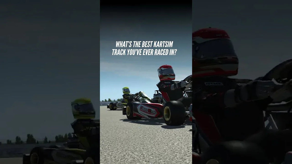 Professional karting simulator race with drivers on realistic track, showcasing kart driver training environment.