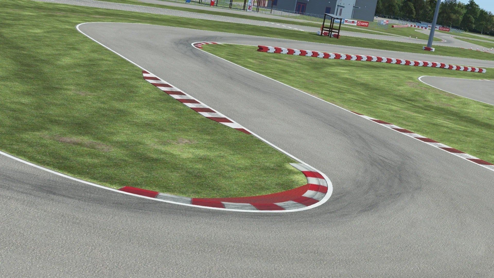 Driver training on a KartSim Pro simulator using the laser-scanned SpeedSportz Racing Park circuit for professional karting performance development.